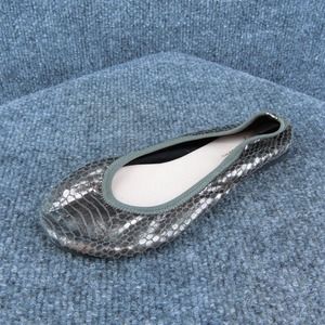 Ruby &‎ Bloom Girls Ballet Shoes Silver Synthetic Slip On Size T 12.5 Medium